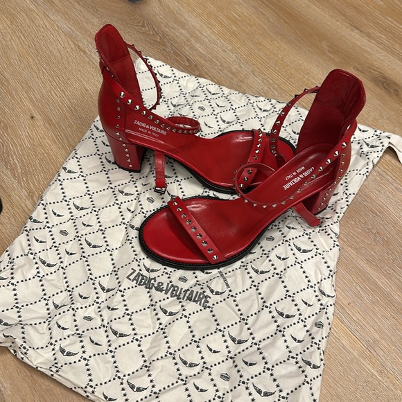 Zadig & Voltaire sandals red. Size 8 made in Italy - Picture 4 of 4
